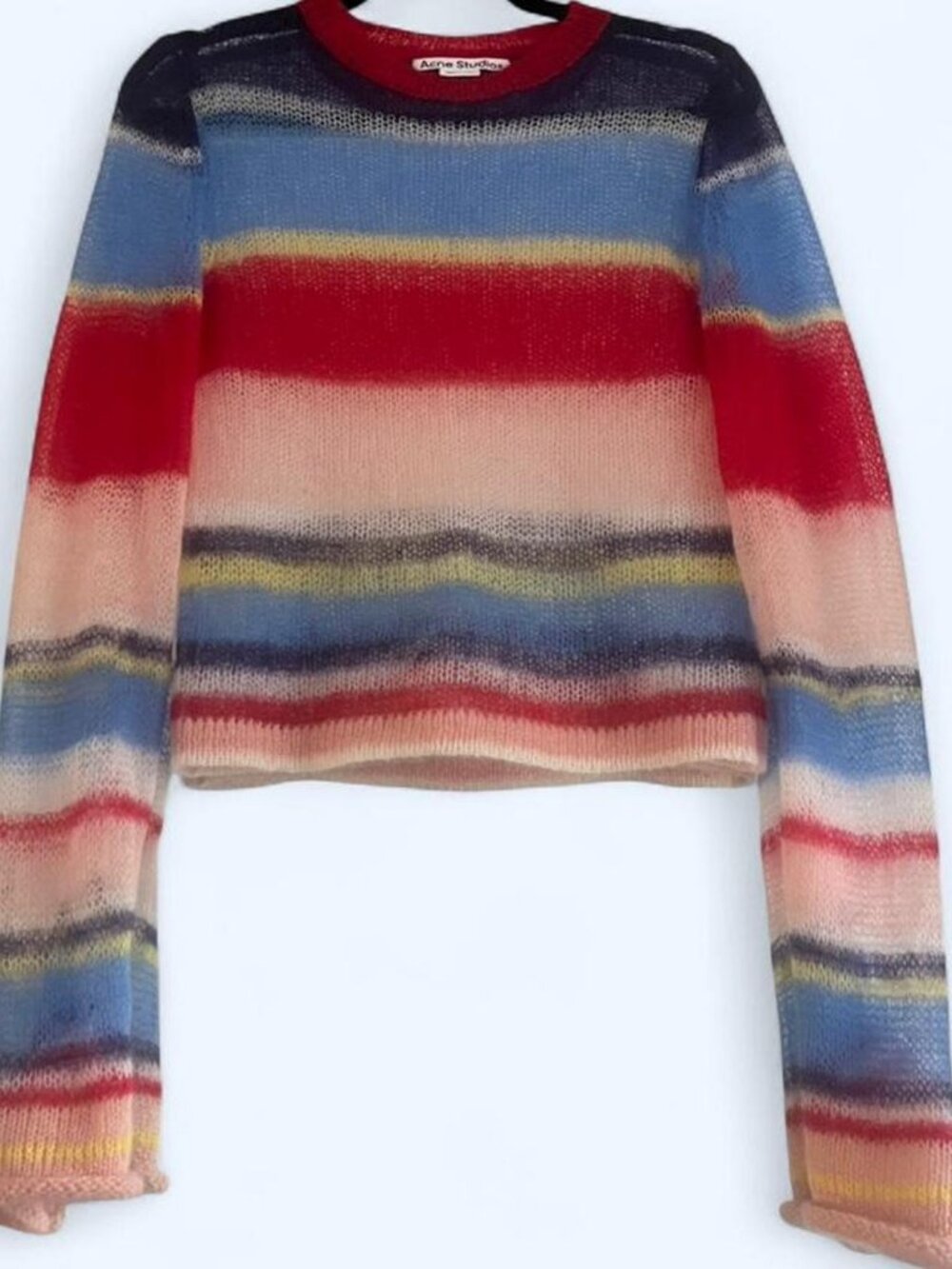 Acne mohair Multicoloured striped knitted sweater size small